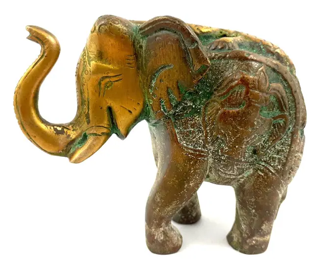Bronze Messing Elefant