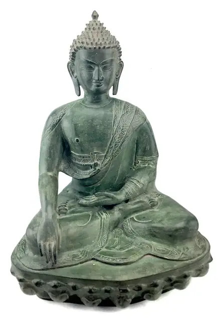 Riesige Buddha-Statue aus Messing